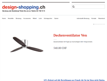 Tablet Screenshot of design-shopping.ch